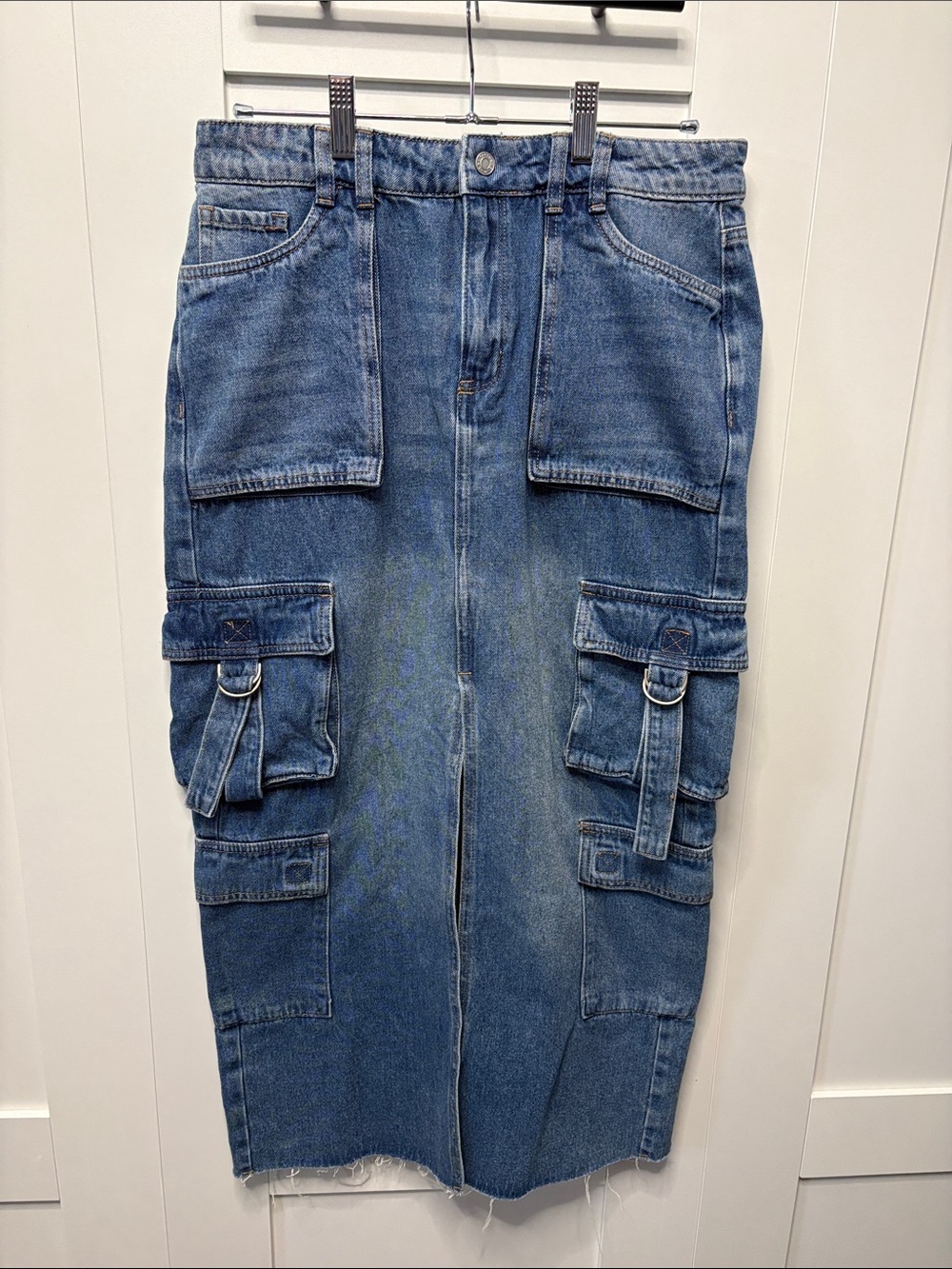 PacSun Blue Denim Cargo Skirt - Picture 4 of 8
